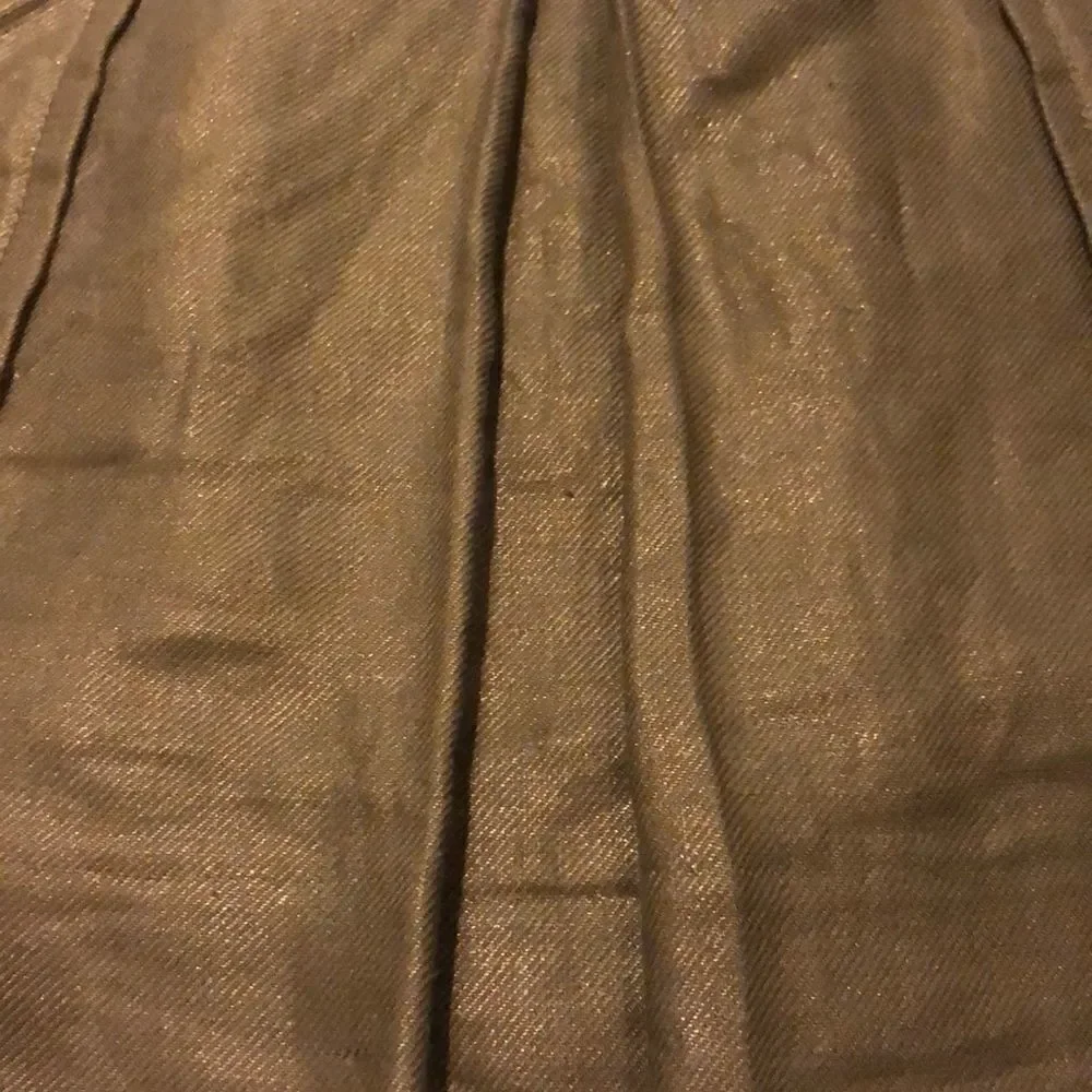 J.Crew Bronze Shimmer Cargo Front Pleated Skirt